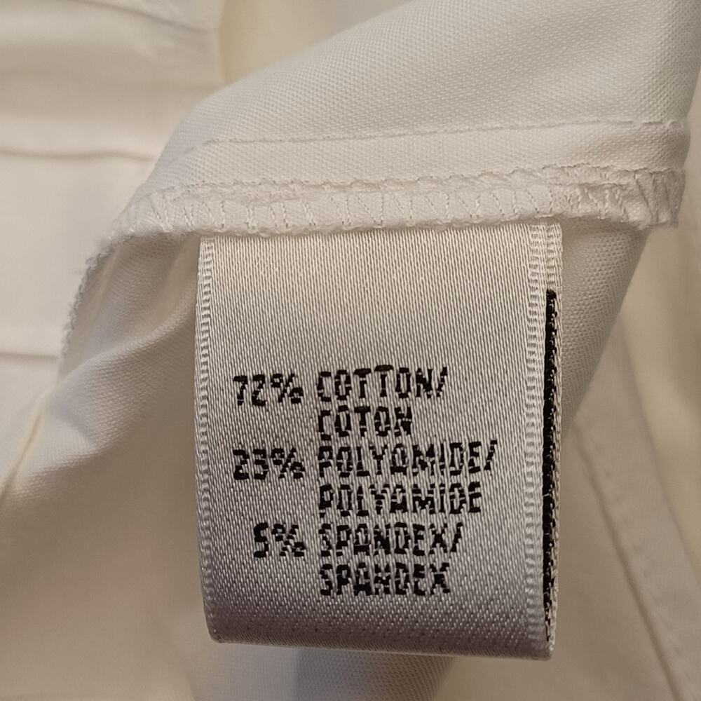 Lafayette 148 Pintuck Button Down Tuxedo Blouse Women's Sz 10 White - Picture 8 of 11